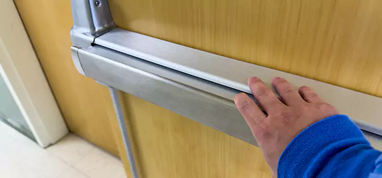 Installing a Push Bar on a Door Port Chester